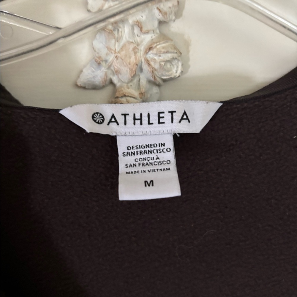 Athleta Walnut Brown Purana Wrap Fitness Sweatshirt Women's Size M - Picture 4 of 5